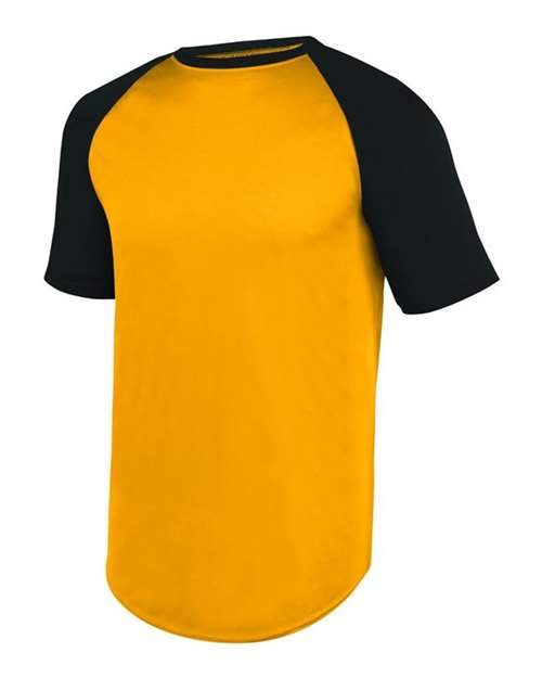 Custom EmbroideredAugusta Sportswear Unisex Wicking Short Sleeve Baseball Jersey 5197 Gold/ Black
