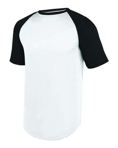 Custom EmbroideredAugusta Sportswear Unisex Wicking Short Sleeve Baseball Jersey 5197 White/ Black