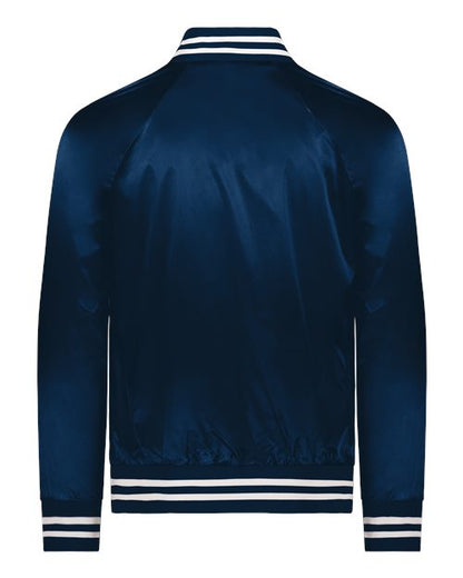 Augusta Sportswear Satin Baseball Jacket Striped Trim 3610