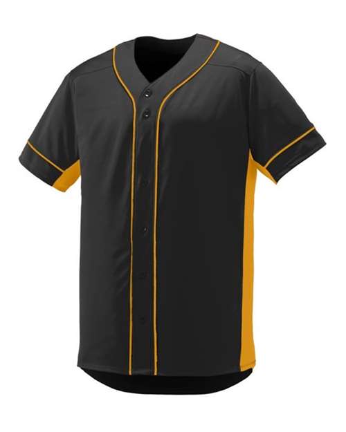 Custom EmbroideredAugusta Sportswear Youth Slugger Jersey 5242 Black/ Gold