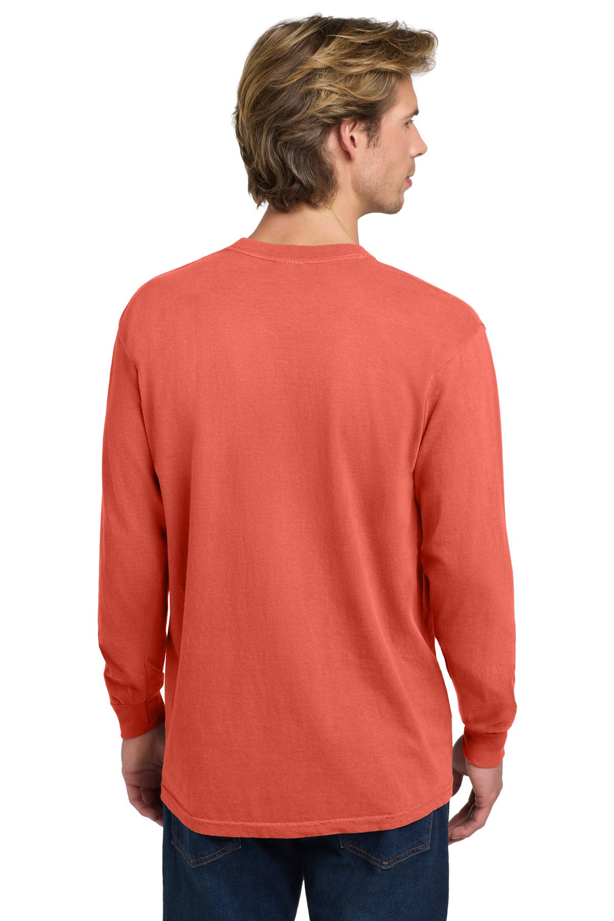 Custom Embroidered Comfort Colors T-Shirts  in Bright Salmon