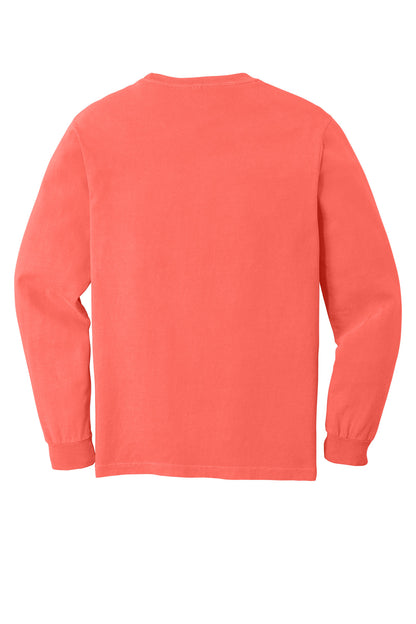 Custom Embroidered Comfort Colors T-Shirts  in Neon Red Orange