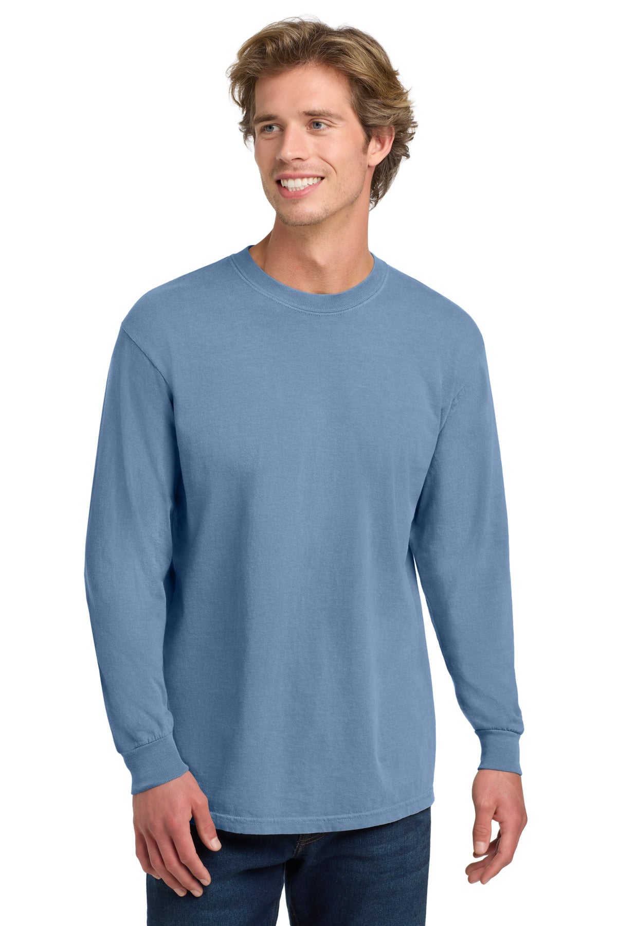 Custom Embroidered Comfort Colors T-Shirts  in Washed Denim