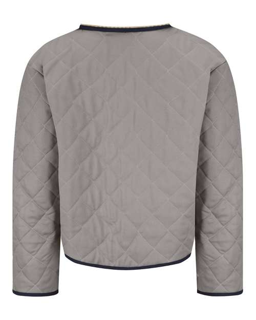 Custom EmbroideredBulwark Men's Flame Resistant Zip-In Zip-Out Modaquilt Liner 5439 GY-Grey