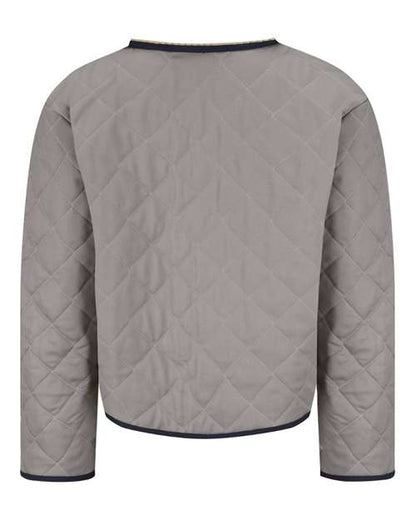 Custom EmbroideredBulwark Men's Flame Resistant Zip-In Zip-Out Modaquilt Liner 5439 GY-Grey