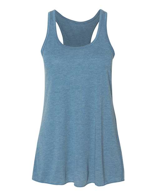 BELLA + CANVAS Women's Flowy Racerback Tank 8800 Heather Deep Teal
