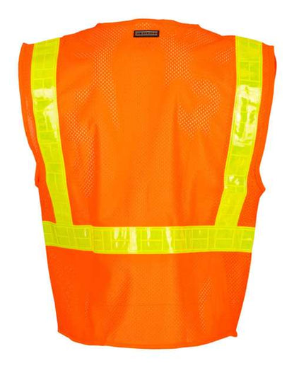 Custom EmbroideredKishigo Men's Oralite All Mesh Vest 5455 Orange