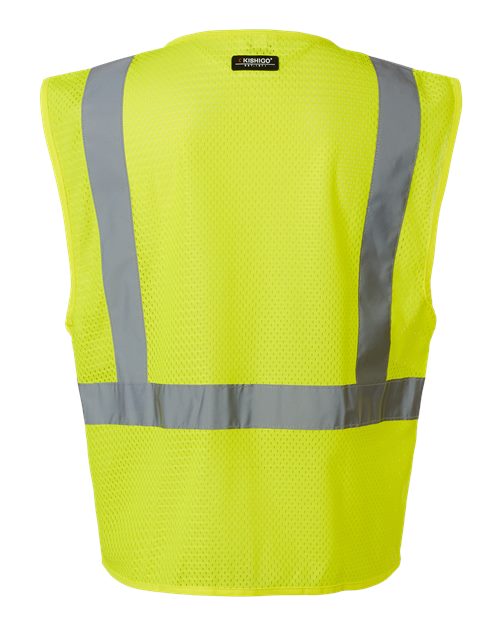 Kishigo Single Pocket Zipper Mesh Vest 1089-1090