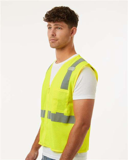 Kishigo Single Pocket Zipper Mesh Vest 1089-1090