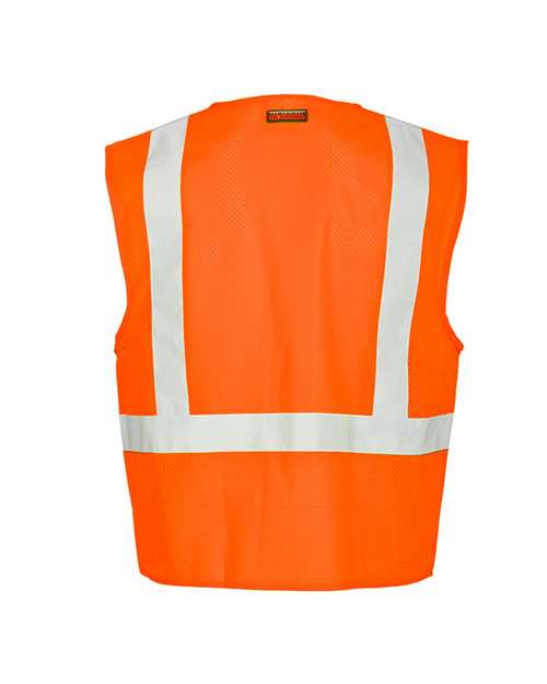 Kishigo Single Pocket Zipper Mesh Vest 1089-1090