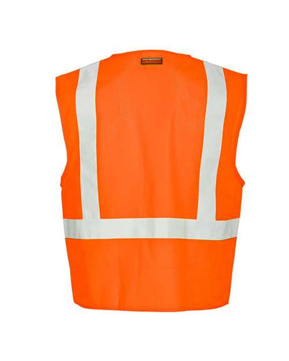 Kishigo Single Pocket Zipper Mesh Vest 1089-1090