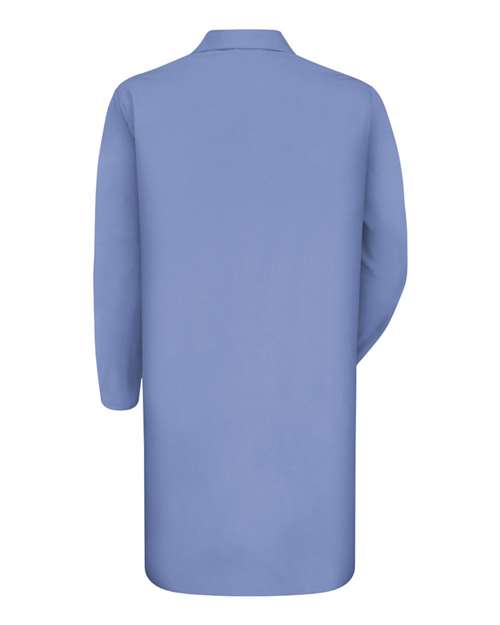 Custom EmbroideredRed Kap Unisex Gripper Front Lab Coat 5474 Light Blue