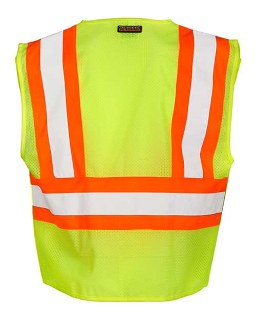 Custom EmbroideredKishigo Unisex Contrasting Mesh Breakaway Vest 5478 Lime
