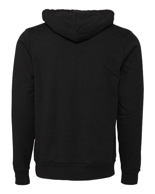 BELLA + CANVAS Sponge Fleece Hoodie 3719 Black Heather Custom Embroidered Business Logo