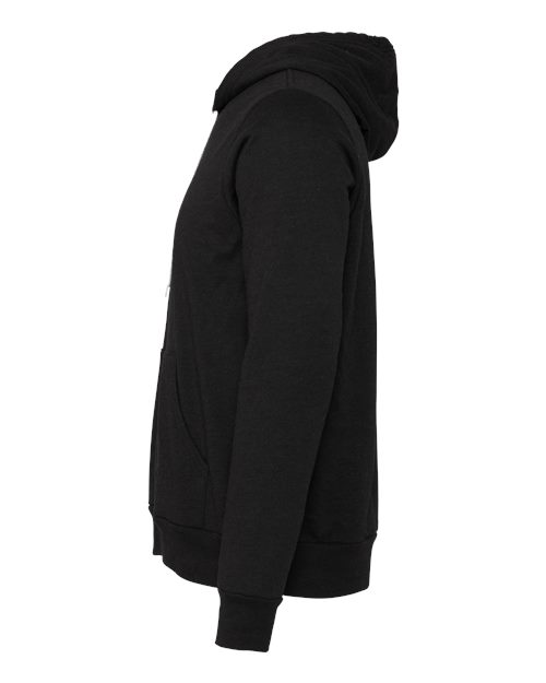 BELLA + CANVAS Sponge Fleece Hoodie 3719 Black Heather Custom Embroidered Business Logo