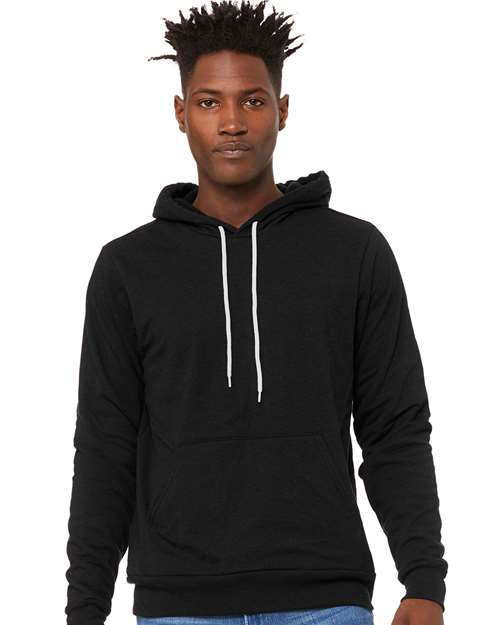 Custom Embroidered  BELLA + CANVAS Sponge Fleece Hoodie 3719 Black Heather