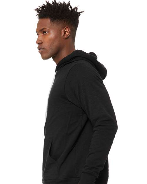 BELLA + CANVAS Sponge Fleece Hoodie 3719 Black Heather Custom Embroidered Business Logo