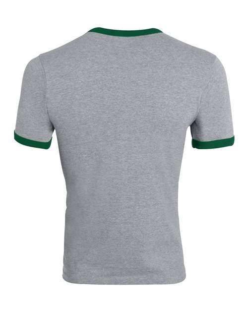 Custom EmbroideredAugusta Sportswear Unisex 50/50 Ringer T-Shirt 1691 Athletic Heather/ Dark Green