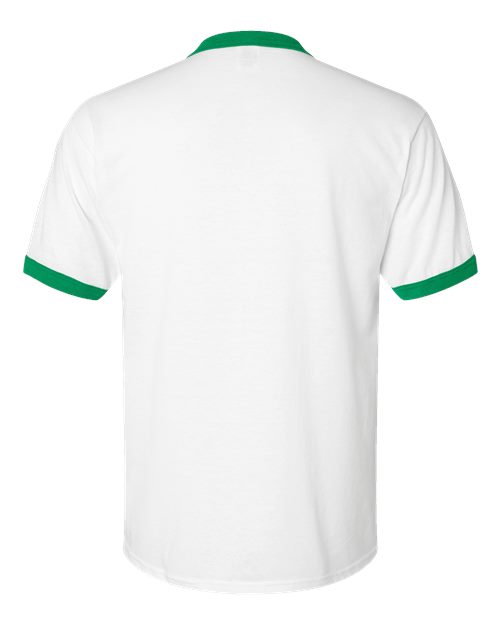 Augusta Sportswear 50/50 Ringer T-Shirt 710 White/ Kelly