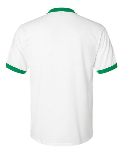 Augusta Sportswear 50/50 Ringer T-Shirt 710 White/ Kelly
