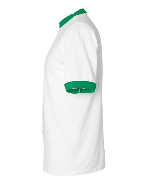 Augusta Sportswear 50/50 Ringer T-Shirt 710 White/ Kelly