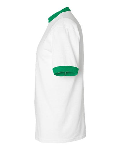 Augusta Sportswear 50/50 Ringer T-Shirt 710 White/ Kelly