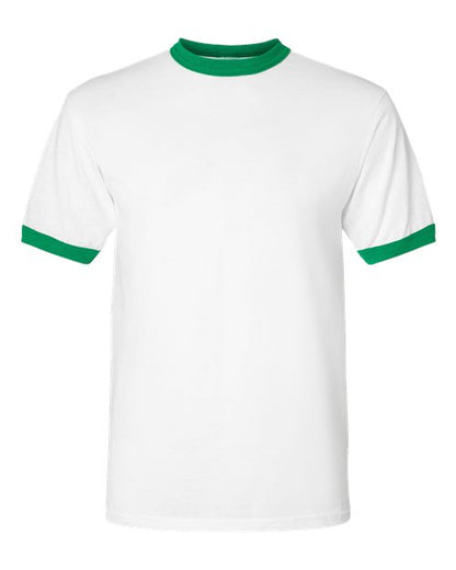 Augusta Sportswear 50/50 Ringer T-Shirt 710 White/ Kelly