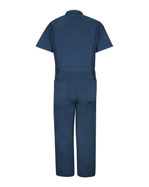 Custom EmbroideredRed Kap Men's Tall Speedsuit Short Sleeve 5568 Navy