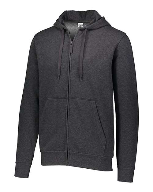 Custom EmbroideredAugusta Sportswear Men's 60/40 Fleece Full-Zip Hooded Sweatshirt 5607 Carbon Heather