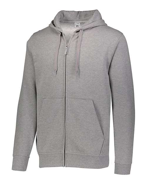 Custom EmbroideredAugusta Sportswear Men's 60/40 Fleece Full-Zip Hooded Sweatshirt 5607 Charcoal Heather