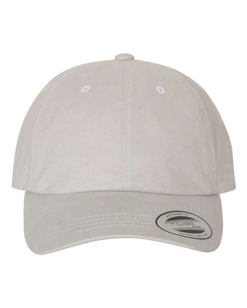 YP Classics Peached Cotton Twill Dad Hat 6245PT Custom Embroidered Business Logo