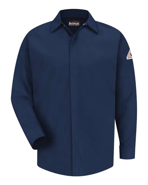 Bulwark Men's Concealed-Gripper Pocketless Work Shirt 5659