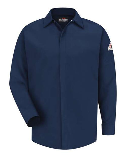 Bulwark Men's Concealed-Gripper Pocketless Work Shirt 5659