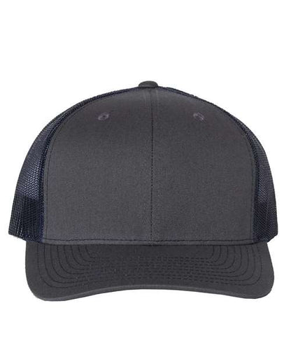 Richardson Snapback Trucker Cap 112 Charcoal/ Kelly Custom Embroidered Business Logo