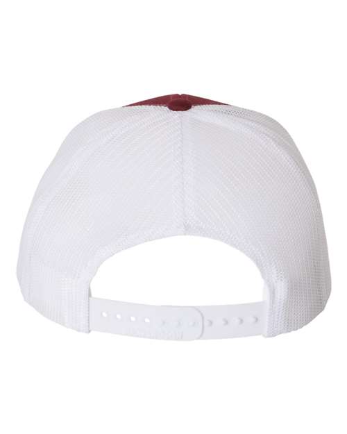 Richardson Snapback Trucker Cap 112 Cardinal/ White Custom Embroidered Business Logo