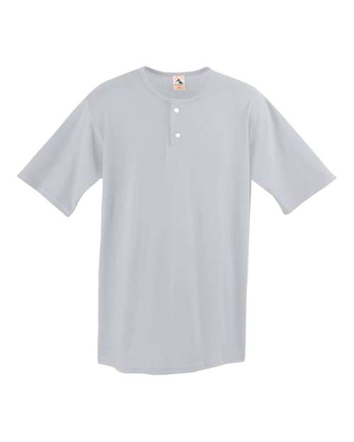 Custom EmbroideredAugusta Sportswear Men's Two-Button Baseball Jersey 5681 Ash
