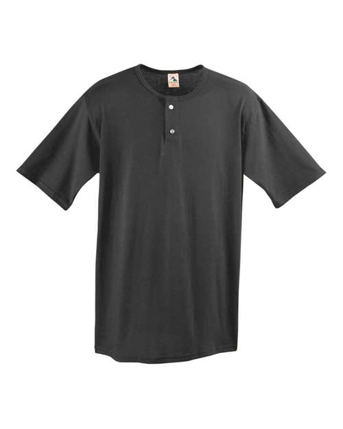 Custom EmbroideredAugusta Sportswear Men's Two-Button Baseball Jersey 5681 Black