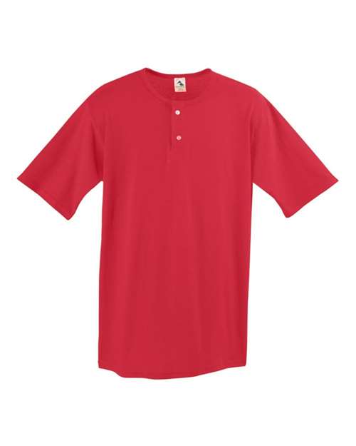 Custom EmbroideredAugusta Sportswear Men's Two-Button Baseball Jersey 5681 Red