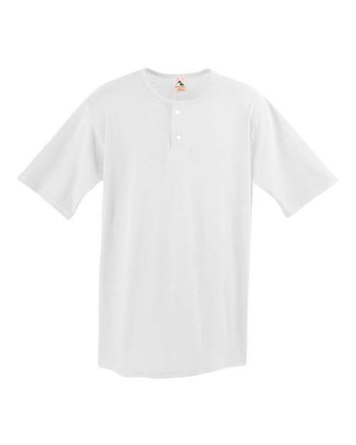 Custom EmbroideredAugusta Sportswear Men's Two-Button Baseball Jersey 5681 White