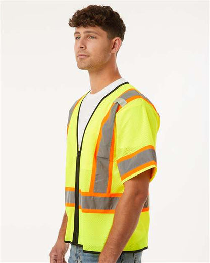 Kishigo Class 3 Mesh Zippered Vest 1565-1566