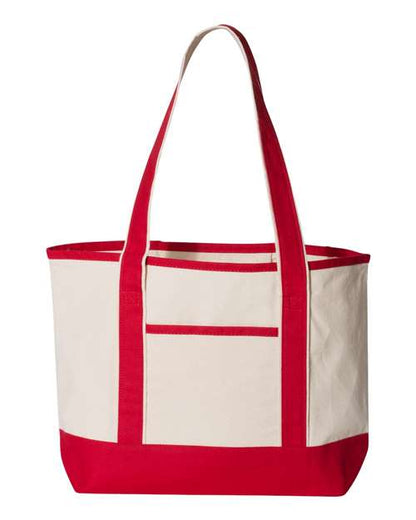 Q-Tees 20L Small Deluxe Tote Q125800 Custom Embroidered Business Logo