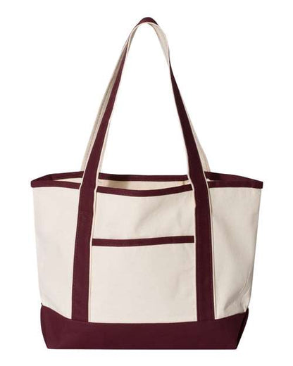 Q-Tees 20L Small Deluxe Tote Q125800 Custom Embroidered Business Logo