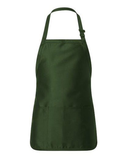 Q-Tees Full-Length Apron with Pouch Pocket Q4250 Custom Embroidered Business Logo