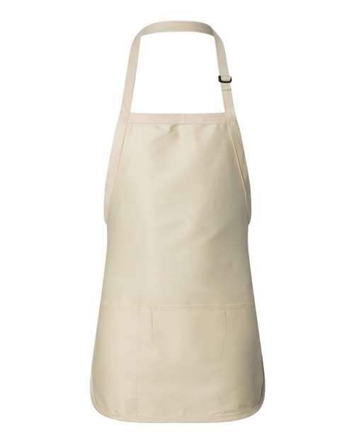 Q-Tees Full-Length Apron with Pouch Pocket Q4250 Custom Embroidered Business Logo