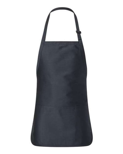 Q-Tees Full-Length Apron with Pouch Pocket Q4250 Custom Embroidered Business Logo