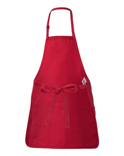 Q-Tees Full-Length Apron with Pouch Pocket Q4250 Custom Embroidered Business Logo