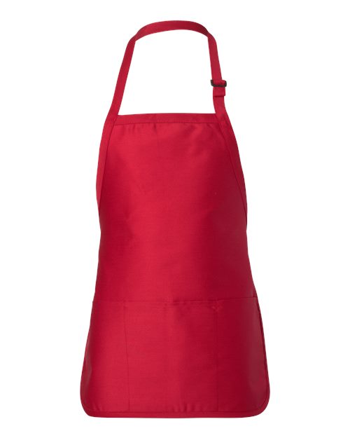 Q-Tees Full-Length Apron with Pouch Pocket Q4250 Custom Embroidered Business Logo