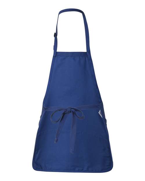 Q-Tees Full-Length Apron with Pouch Pocket Q4250 Custom Embroidered Business Logo