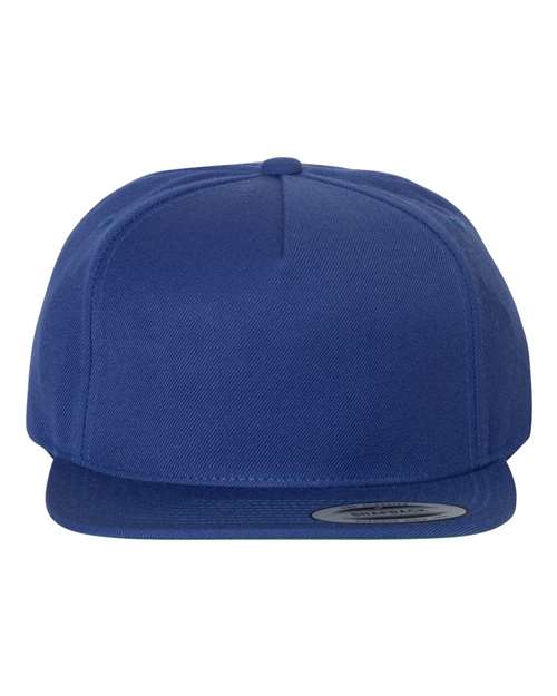 YP Classics Premium Five-Panel Snapback Cap 5089M Custom Embroidered Business Logo