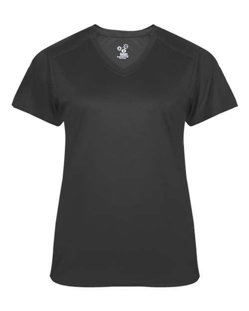 Custom EmbroideredBadger Women's Ultimate SoftLock V-Neck T-Shirt 5874 Graphite